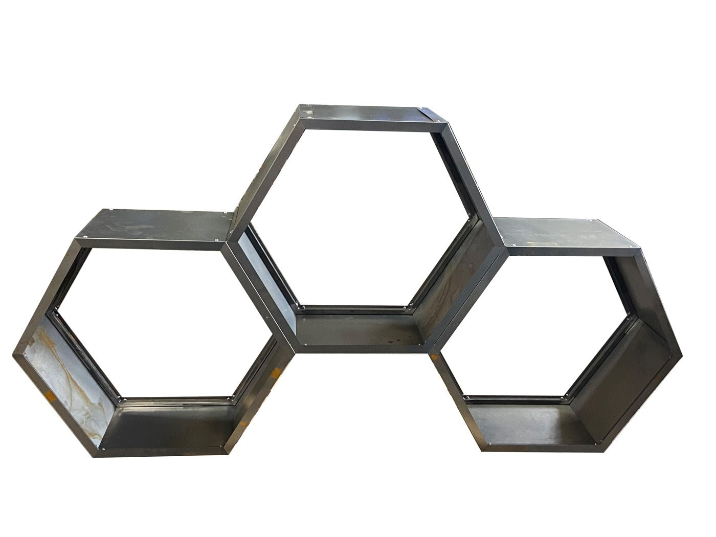 Kaminholzregal Corten Edelrost 6-Eck