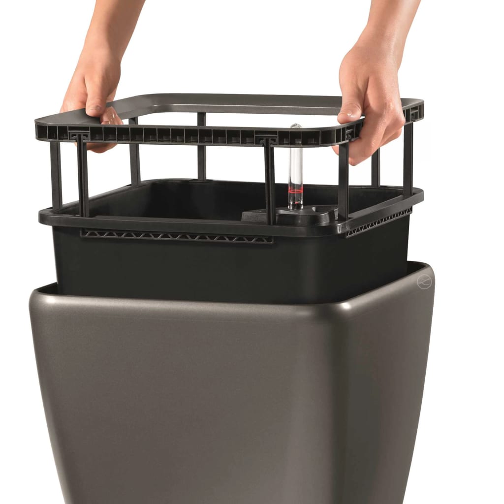 Lechuza Blumentopf Quadro 35 Ls All-In-One Kohle 16163