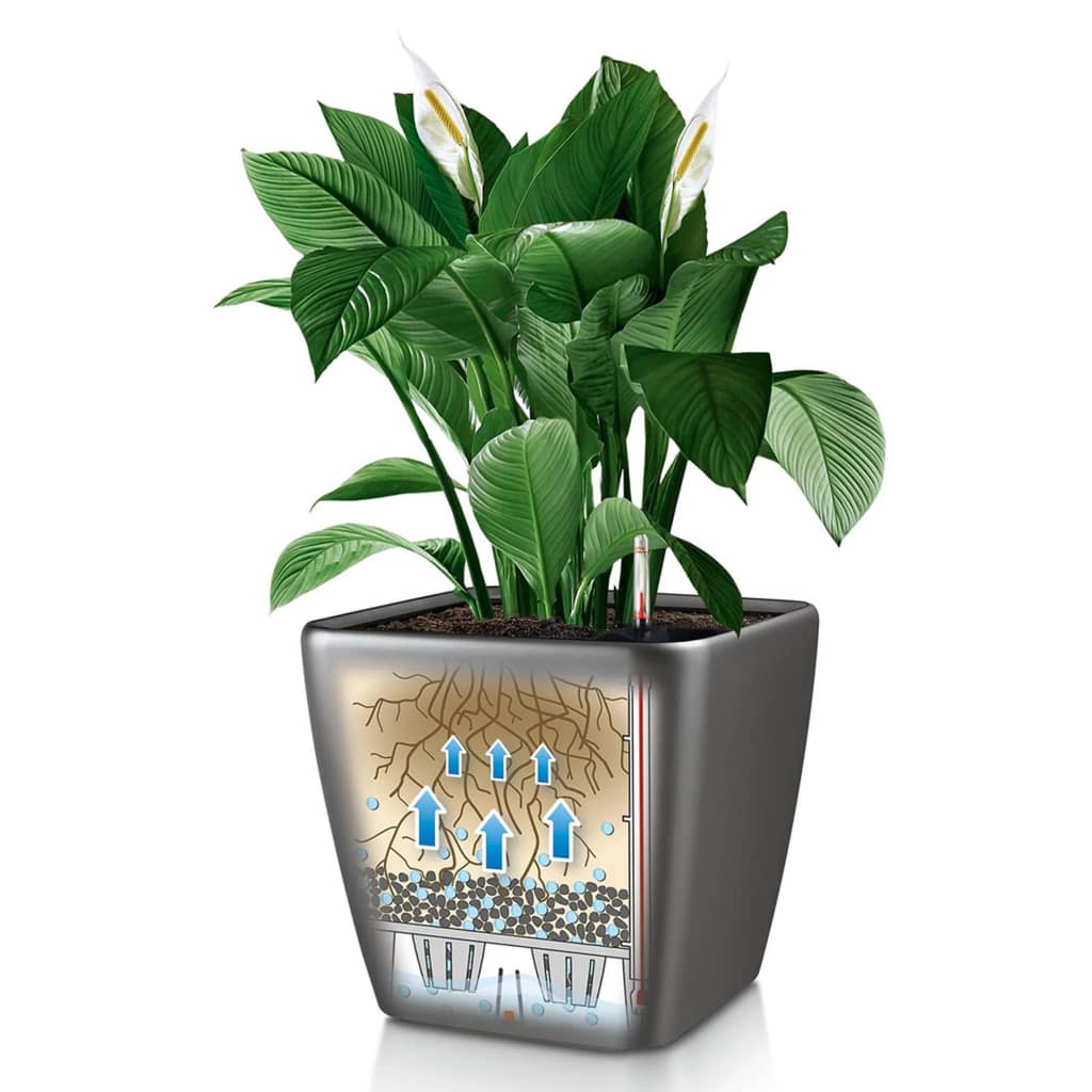 Lechuza Blumentopf Quadro 35 Ls All-In-One Kohle 16163