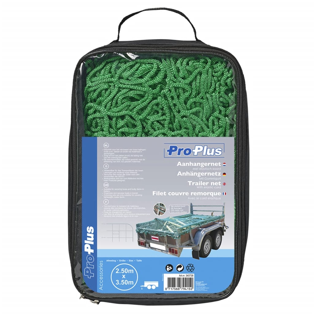 Proplus Anhängernetz 2,50X3,50M Mit Gummiseil