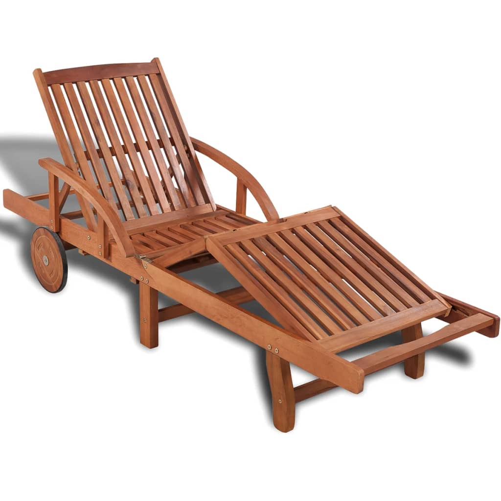 Sonnenliege Mit Tisch Massivholz Akazie