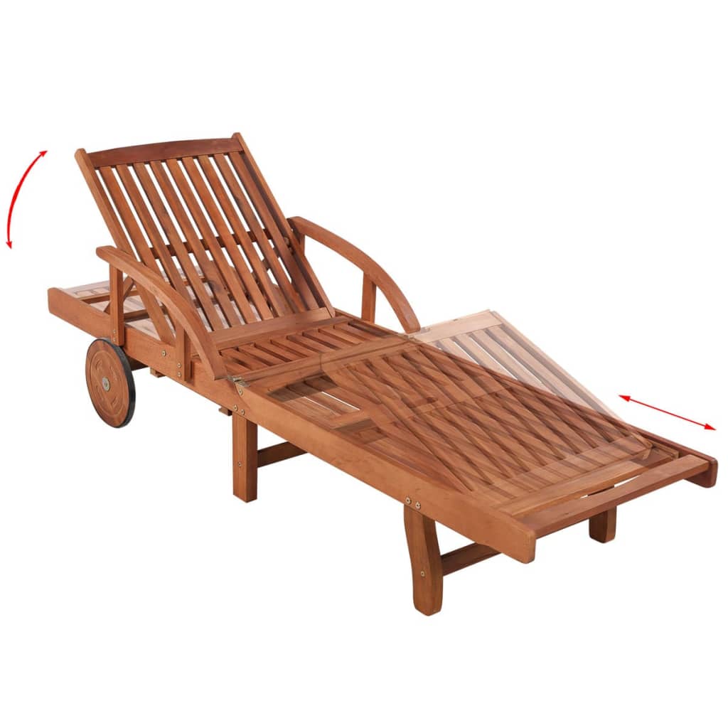 Sonnenliege Mit Tisch Massivholz Akazie