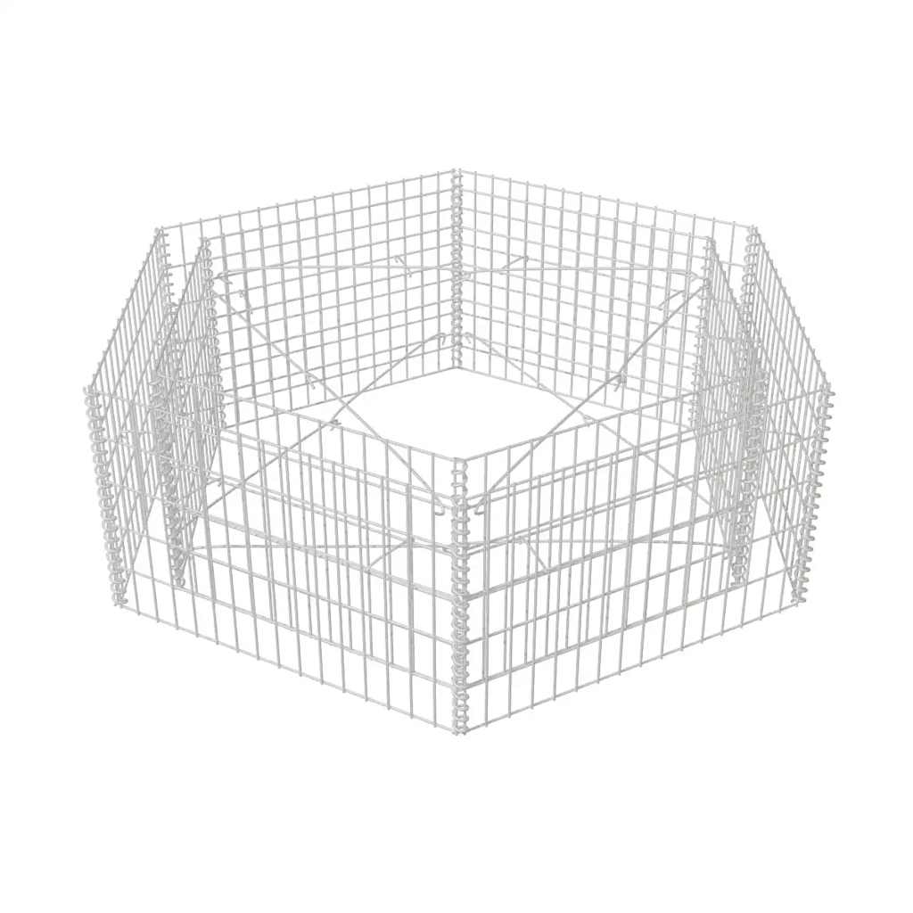 Sechseckiges Gabionen-Hochbeet 160×140×50 Cm