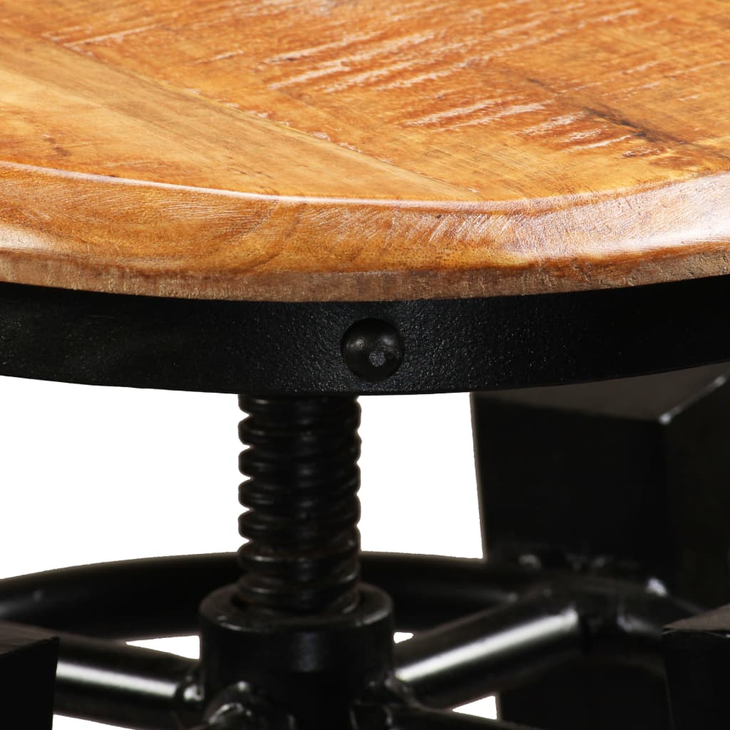 Barhocker 2 Stk. Mango Massivholz Gelb