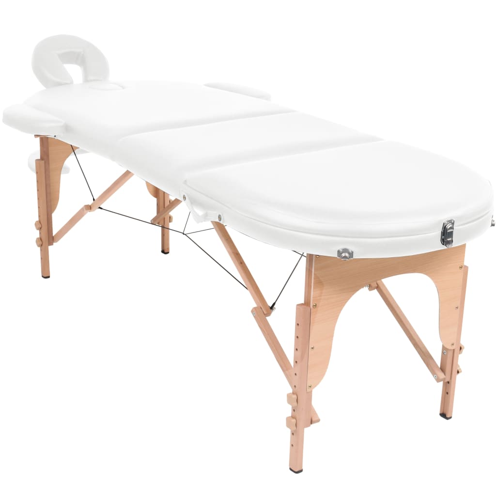Massageliege Klappbar 4 Cm Polsterung 2 Nackenrollen