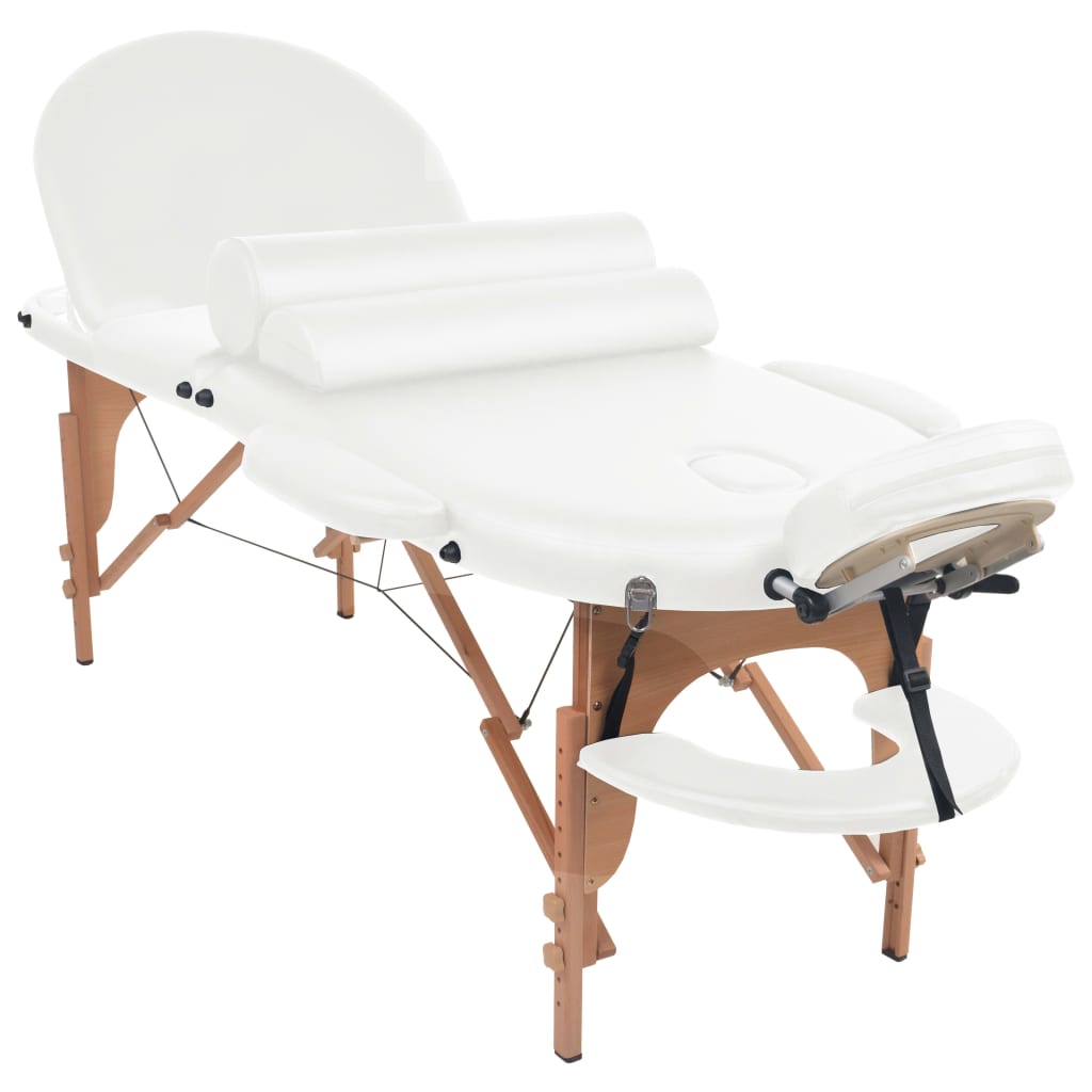 Massageliege Klappbar 4 Cm Polsterung 2 Nackenrollen