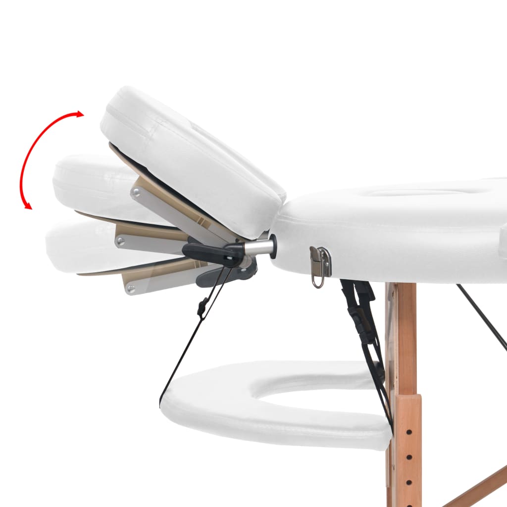 Massageliege Klappbar 4 Cm Polsterung 2 Nackenrollen