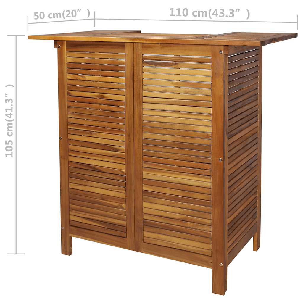 Bartisch Und Stuhl-Set 3-Tlg. Akazienholz Massiv
