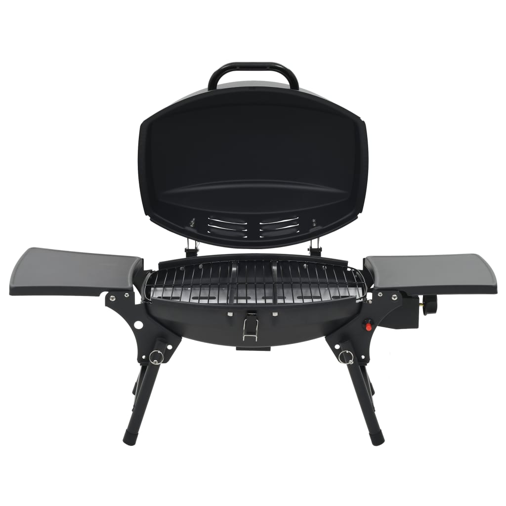Tragbarer Gasgrill Mit Kochzone Schwarz