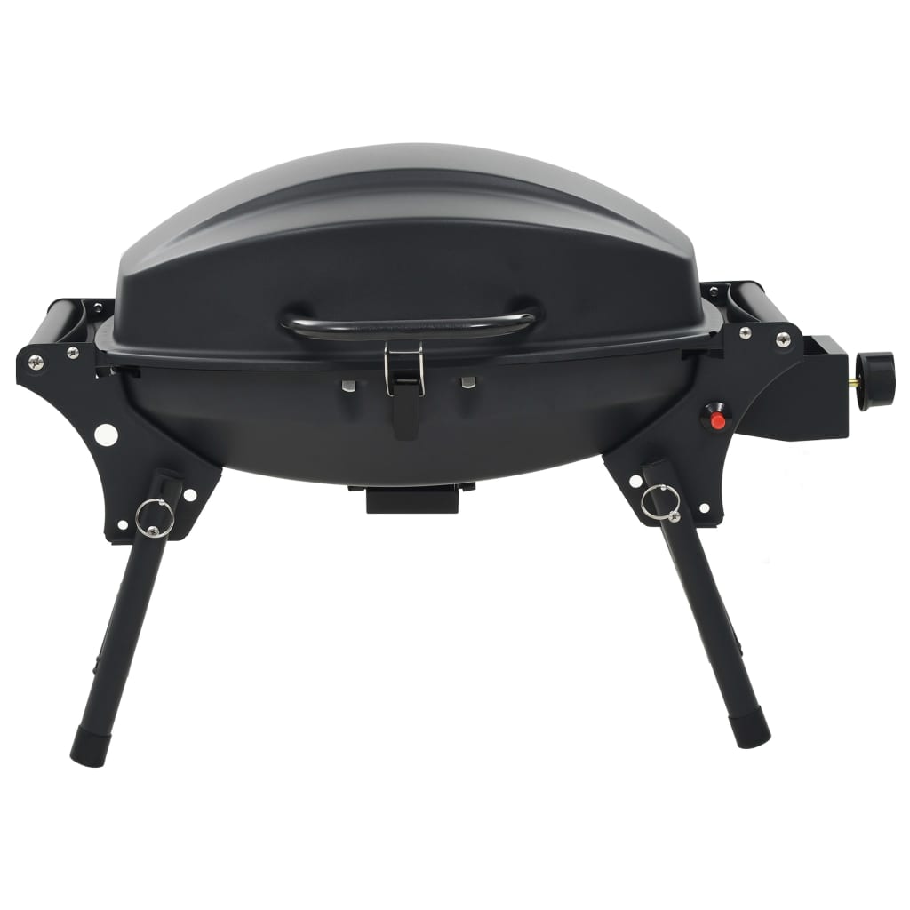 Tragbarer Gasgrill Mit Kochzone Schwarz