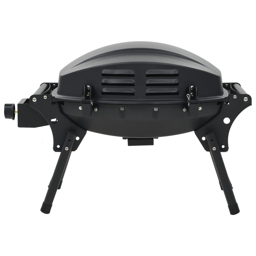 Tragbarer Gasgrill Mit Kochzone Schwarz