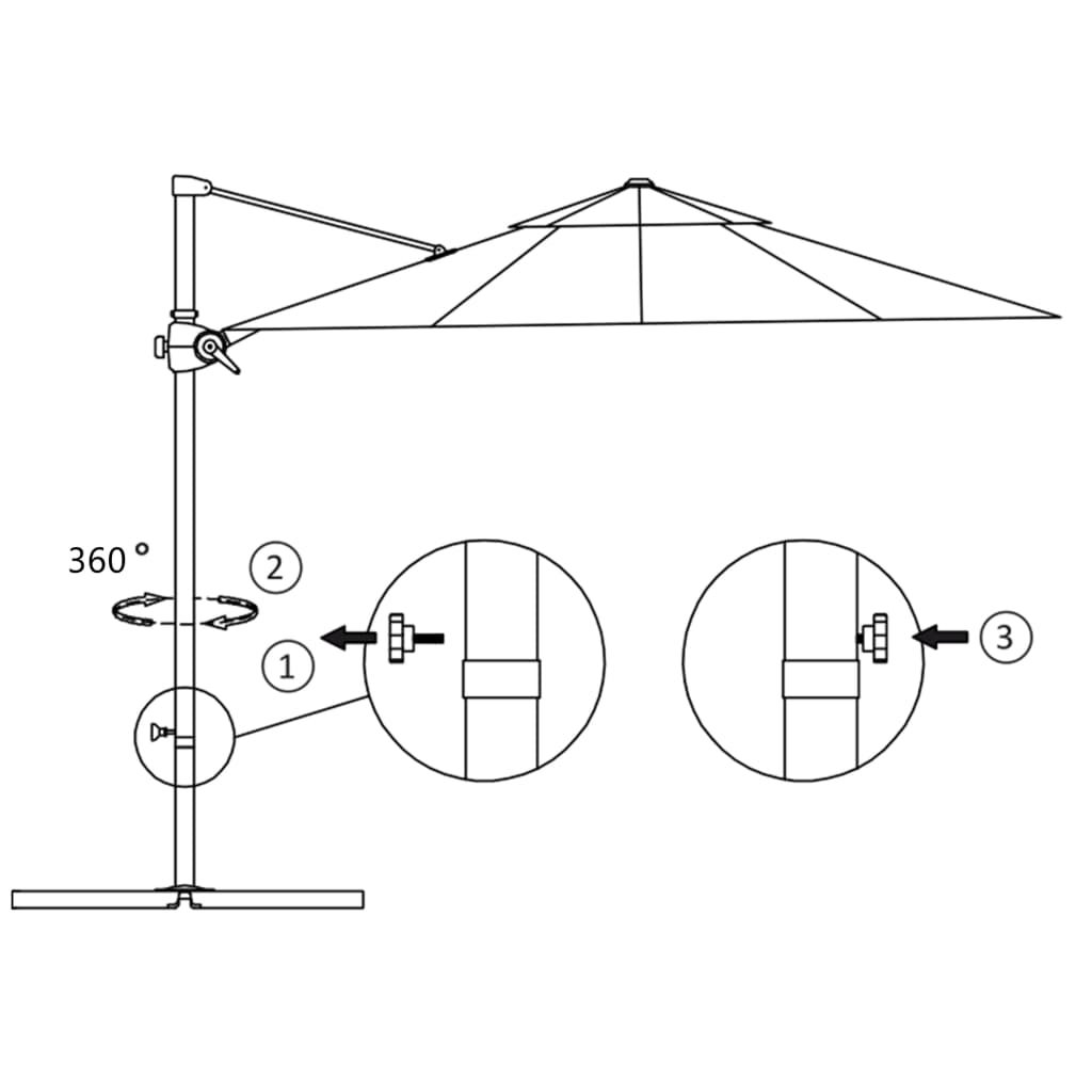 Ampelschirm Mit Stahl-Mast