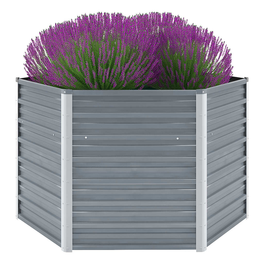 Garten-Hochbeet 129X45 Cm Verzinkter Stahl