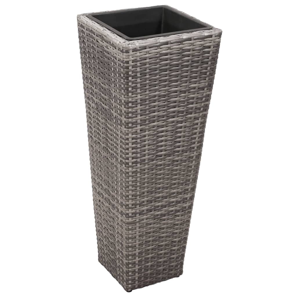 Garten-Hochbeet 3-Tlg. Poly Rattan