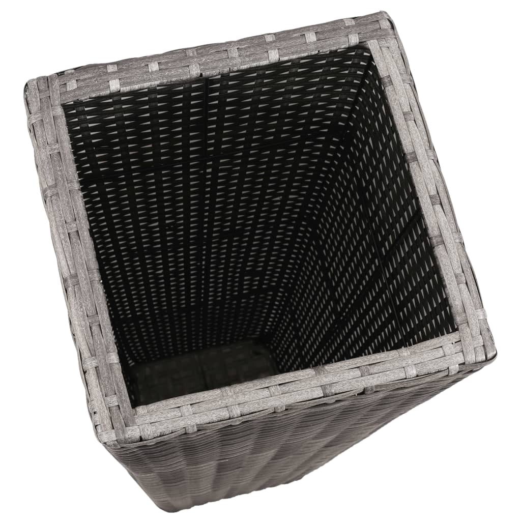 Garten-Hochbeet 3-Tlg. Poly Rattan