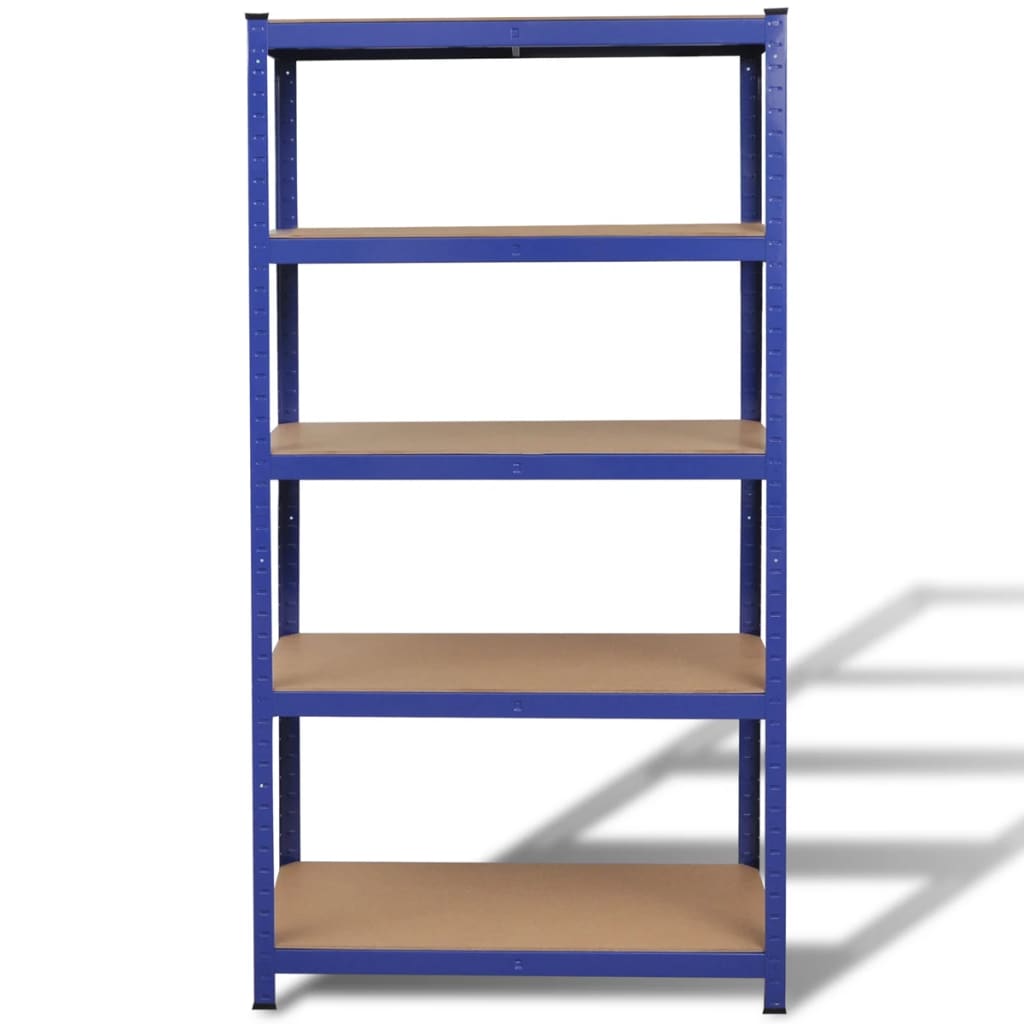 2 X Regal Lagerregal Steckregal Metallregal Kellerregal Blau