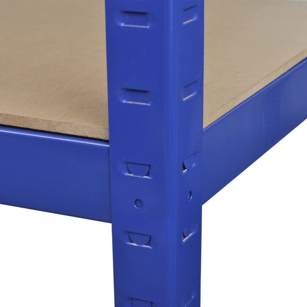 2 X Regal Lagerregal Steckregal Metallregal Kellerregal Blau