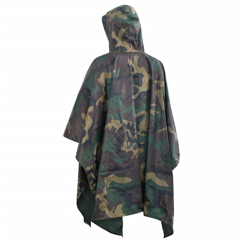 Wasserdichter Armee-Regenponcho Für Camping/Wandern Tarnung