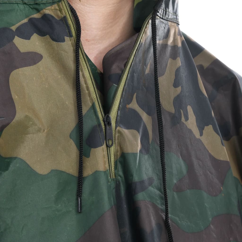 Wasserdichter Armee-Regenponcho Für Camping/Wandern Tarnung