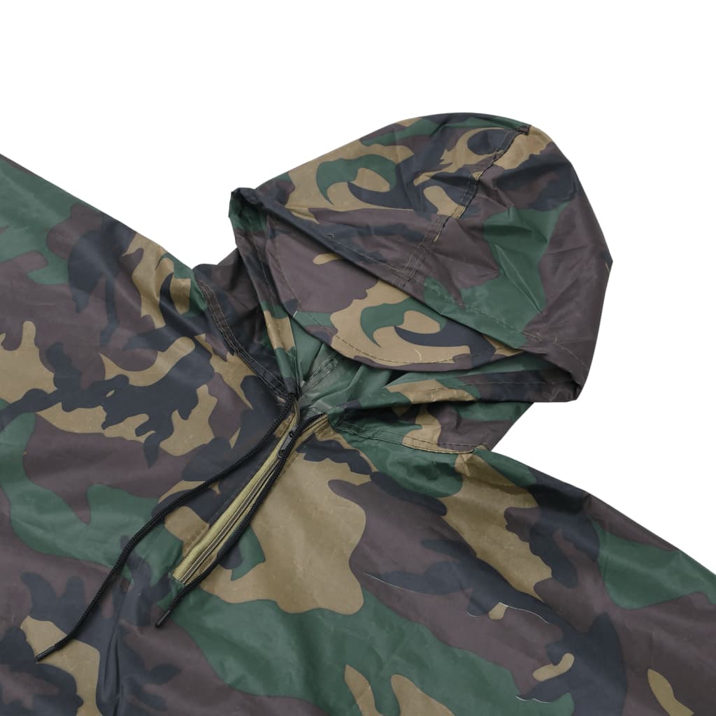 Wasserdichter Armee-Regenponcho Für Camping/Wandern Tarnung