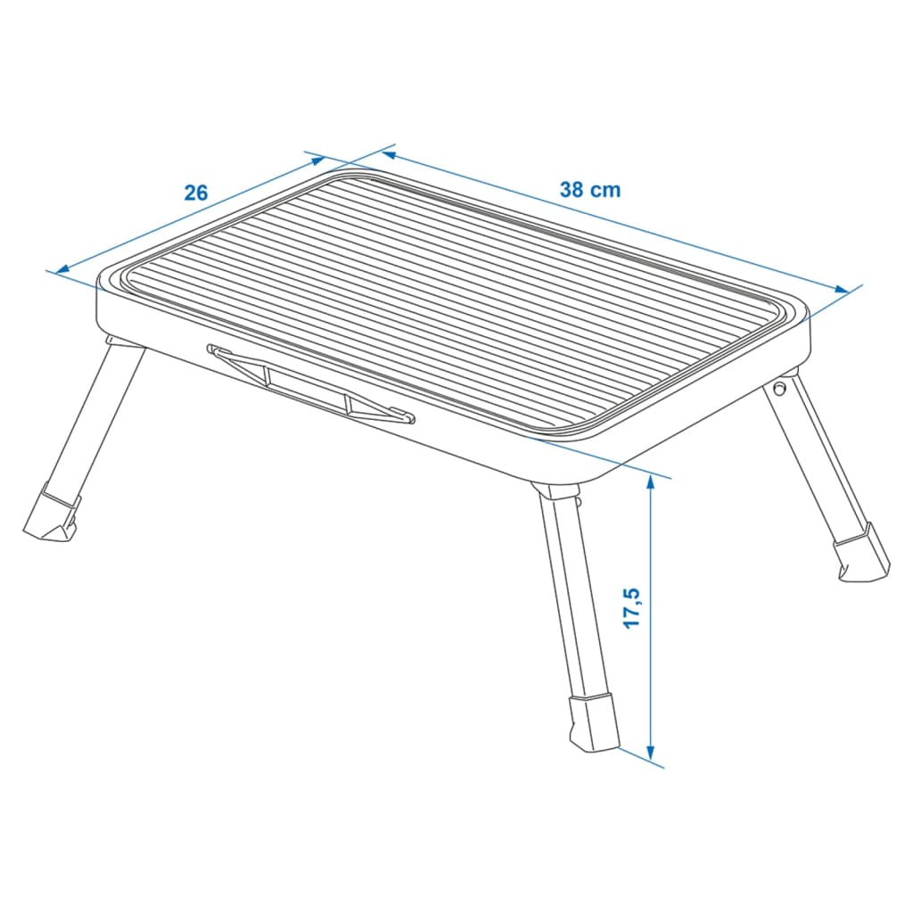 Proplus Klappbarer Tritthocker Einstufig 150 Kg Metall