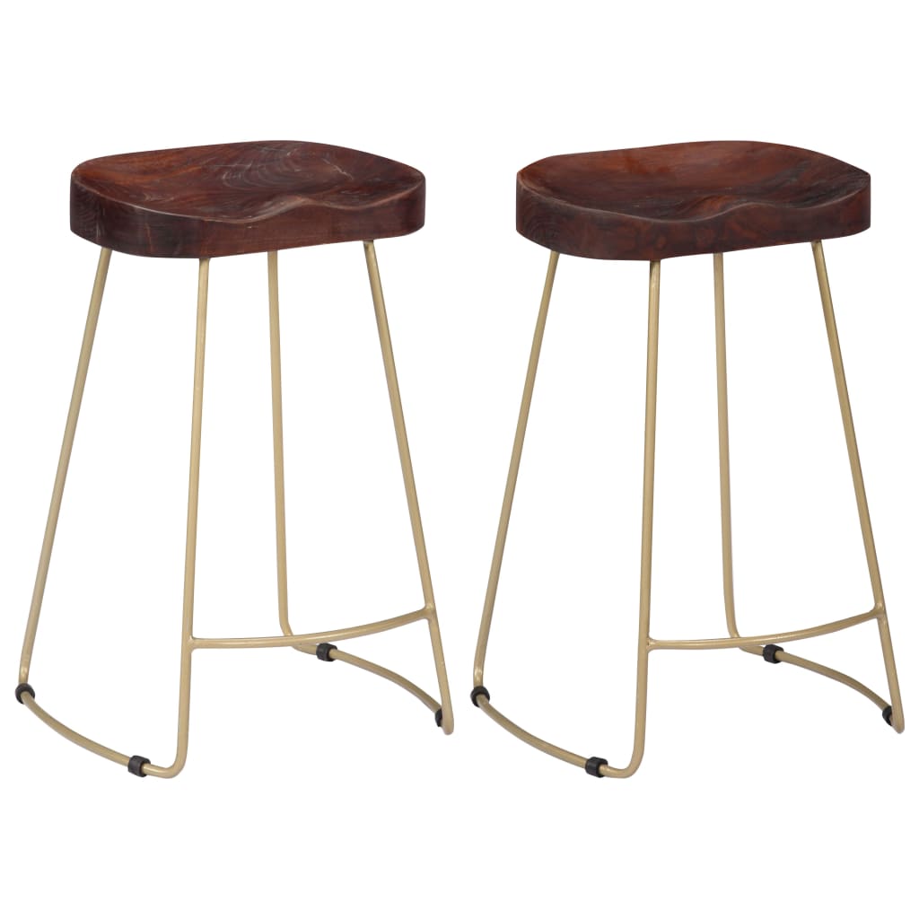 Barhocker 2 Stk. Dunkelbraun