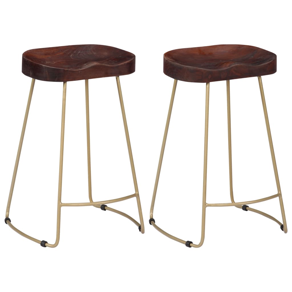 Barhocker 2 Stk. Dunkelbraun