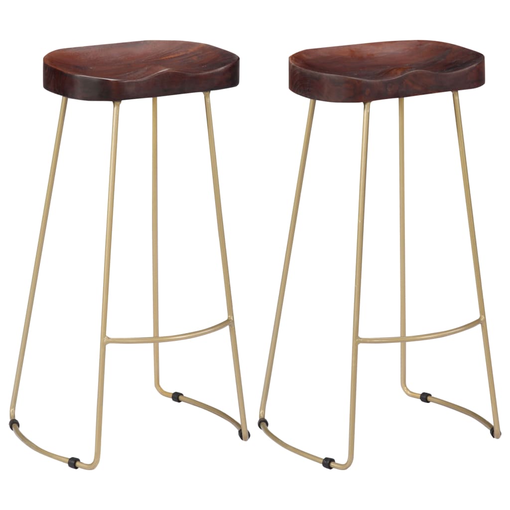 Barhocker 2 Stk. Dunkelbraun