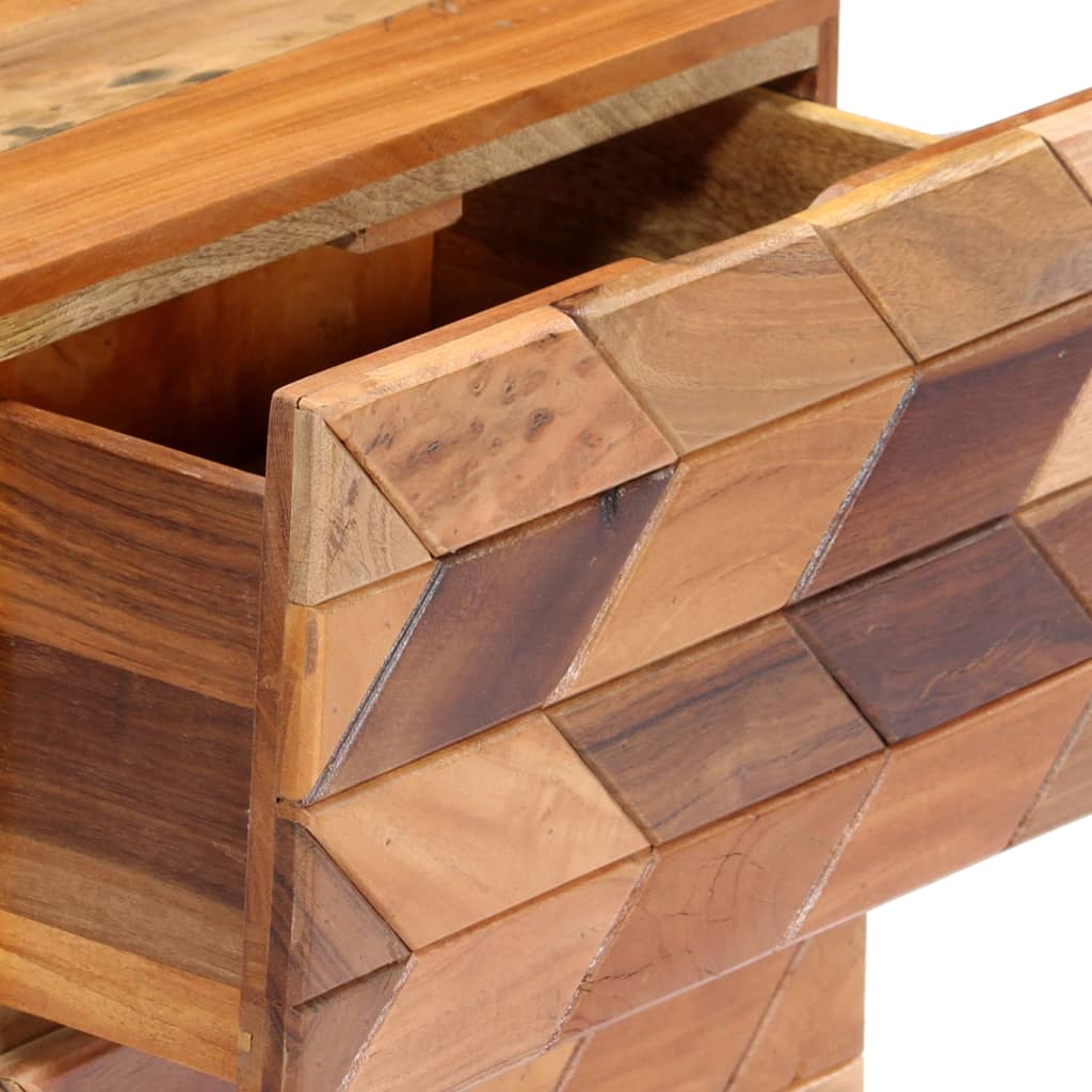 Nachttisch 40X30X50 Cm Altholz Massiv