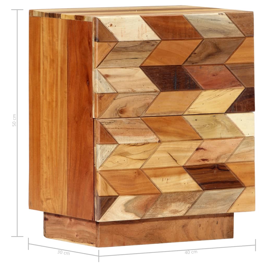 Nachttisch 40X30X50 Cm Altholz Massiv