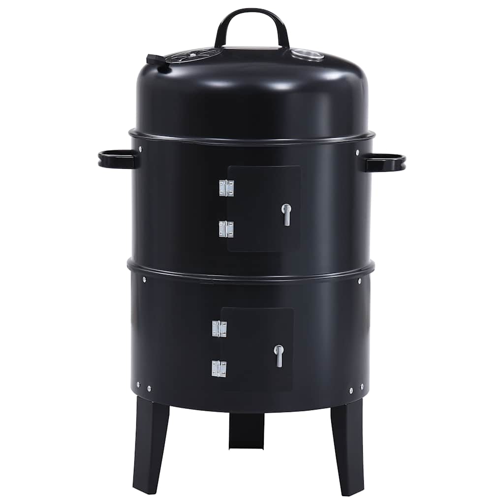 3-In-1 Holzkohlegrill Räucherofen 40×80 Cm Räuchereiche