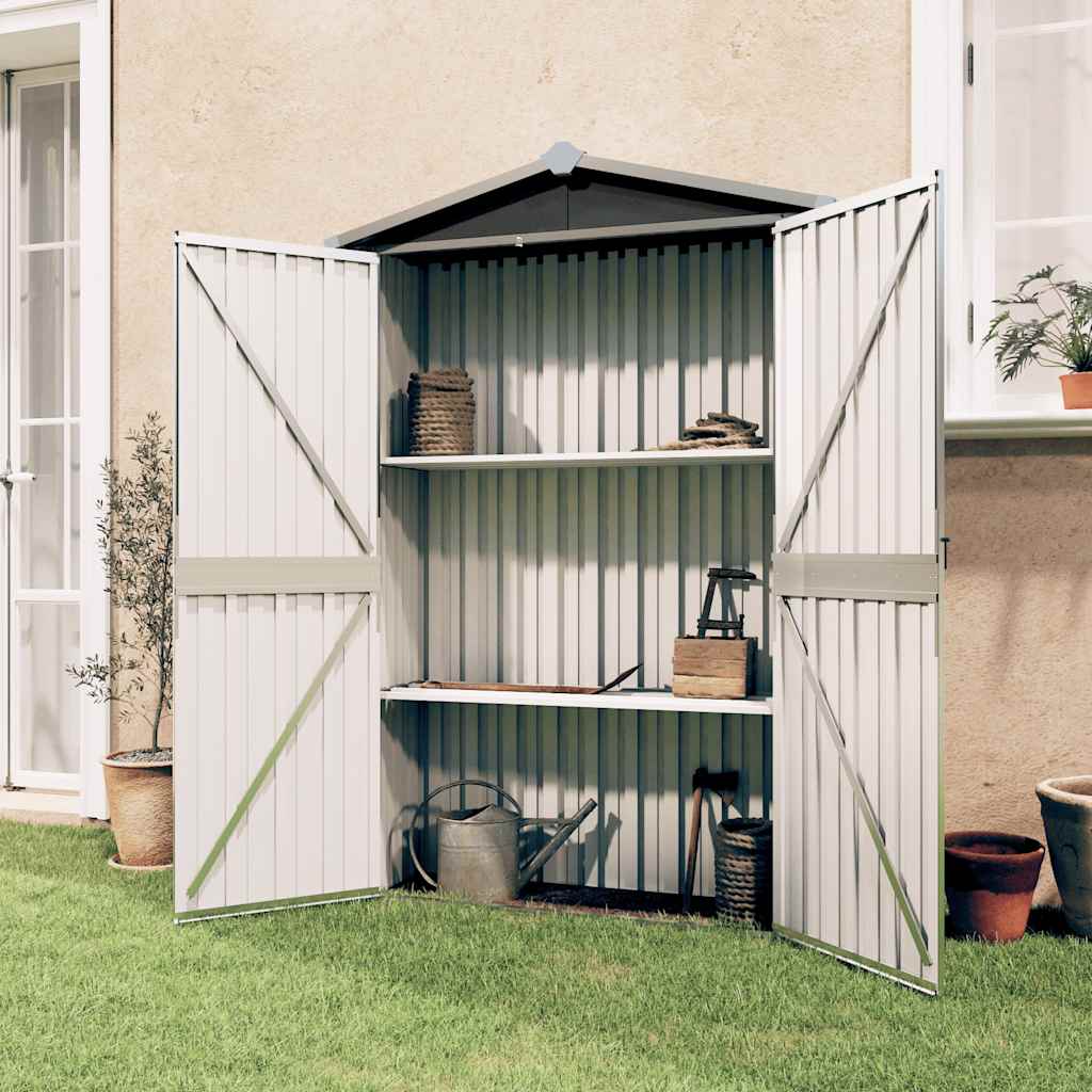 Gerätehaus 116X45X175 Cm Verzinkter Stahl