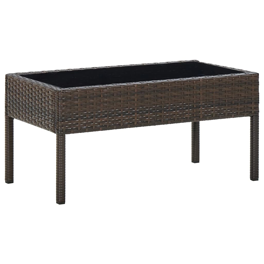 Gartentisch 75X40X37 Cm Poly Rattan