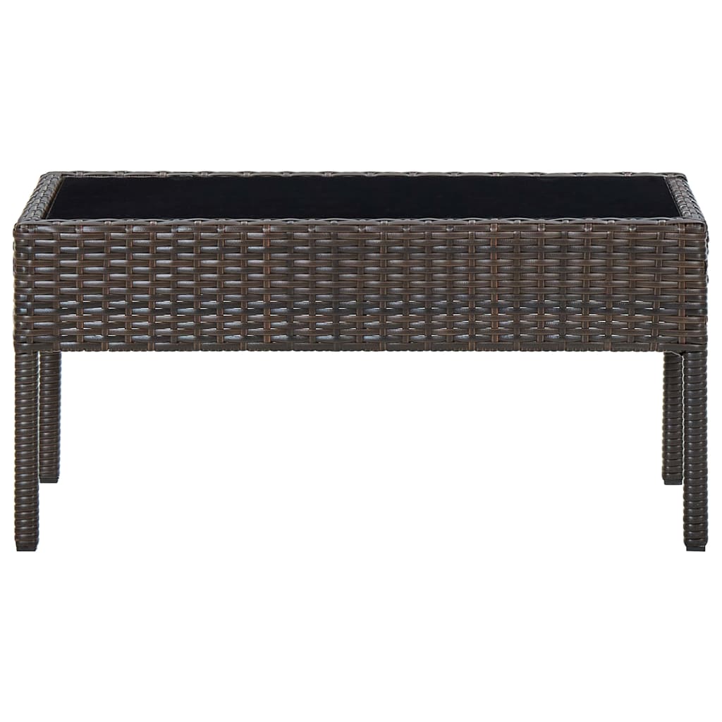 Gartentisch 75X40X37 Cm Poly Rattan