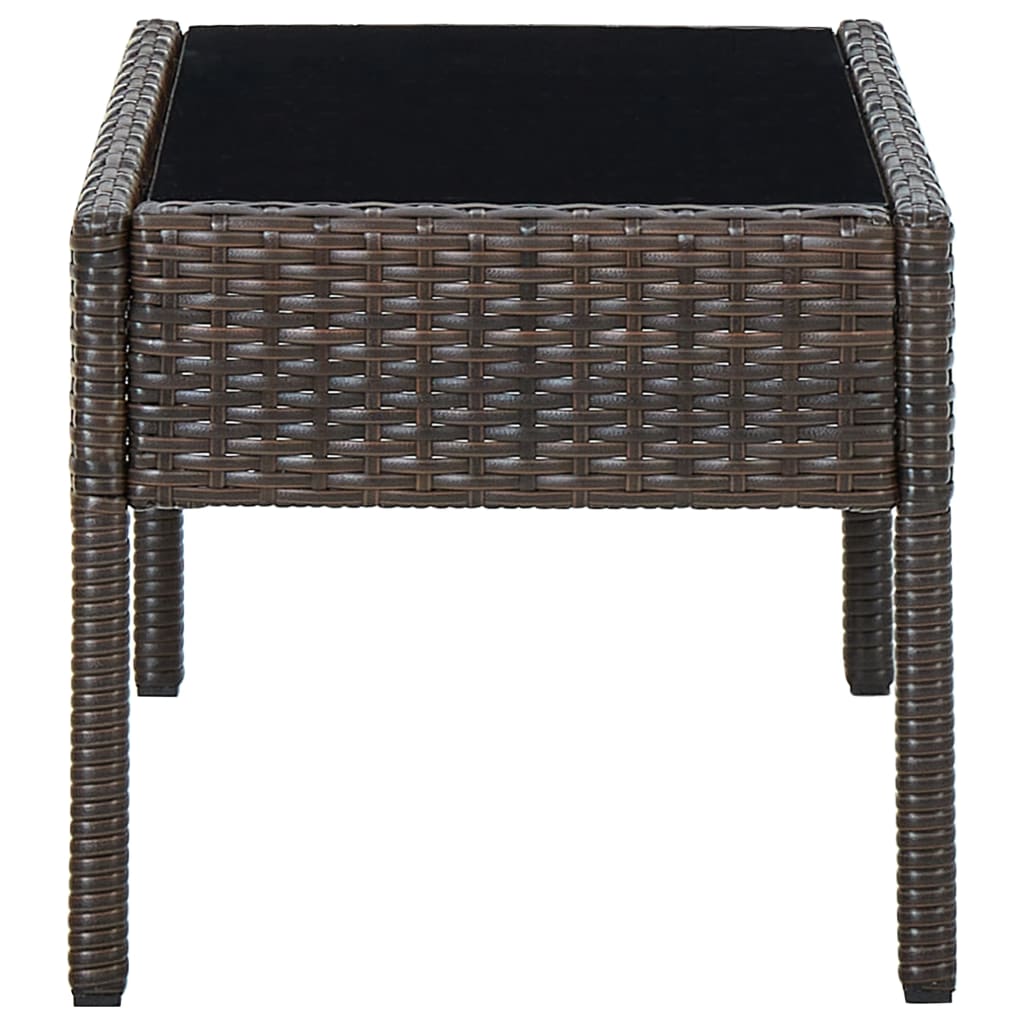Gartentisch 75X40X37 Cm Poly Rattan