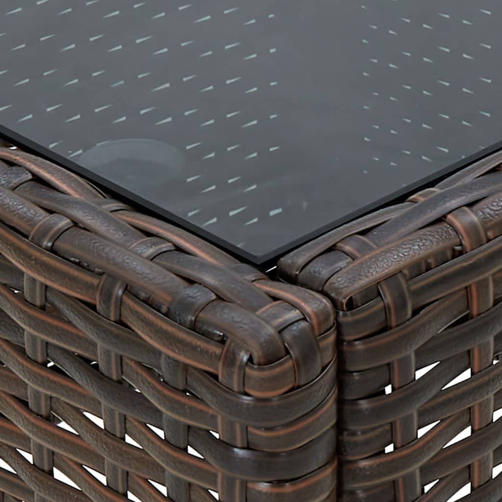Gartentisch 75X40X37 Cm Poly Rattan