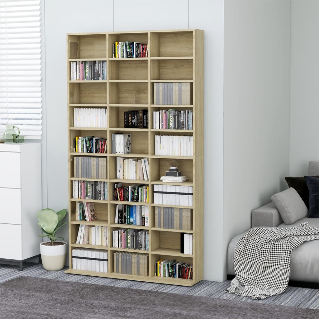 Cd-Regal Artisan-Eiche 100X23X89,5 Cm Holzwerkstoff