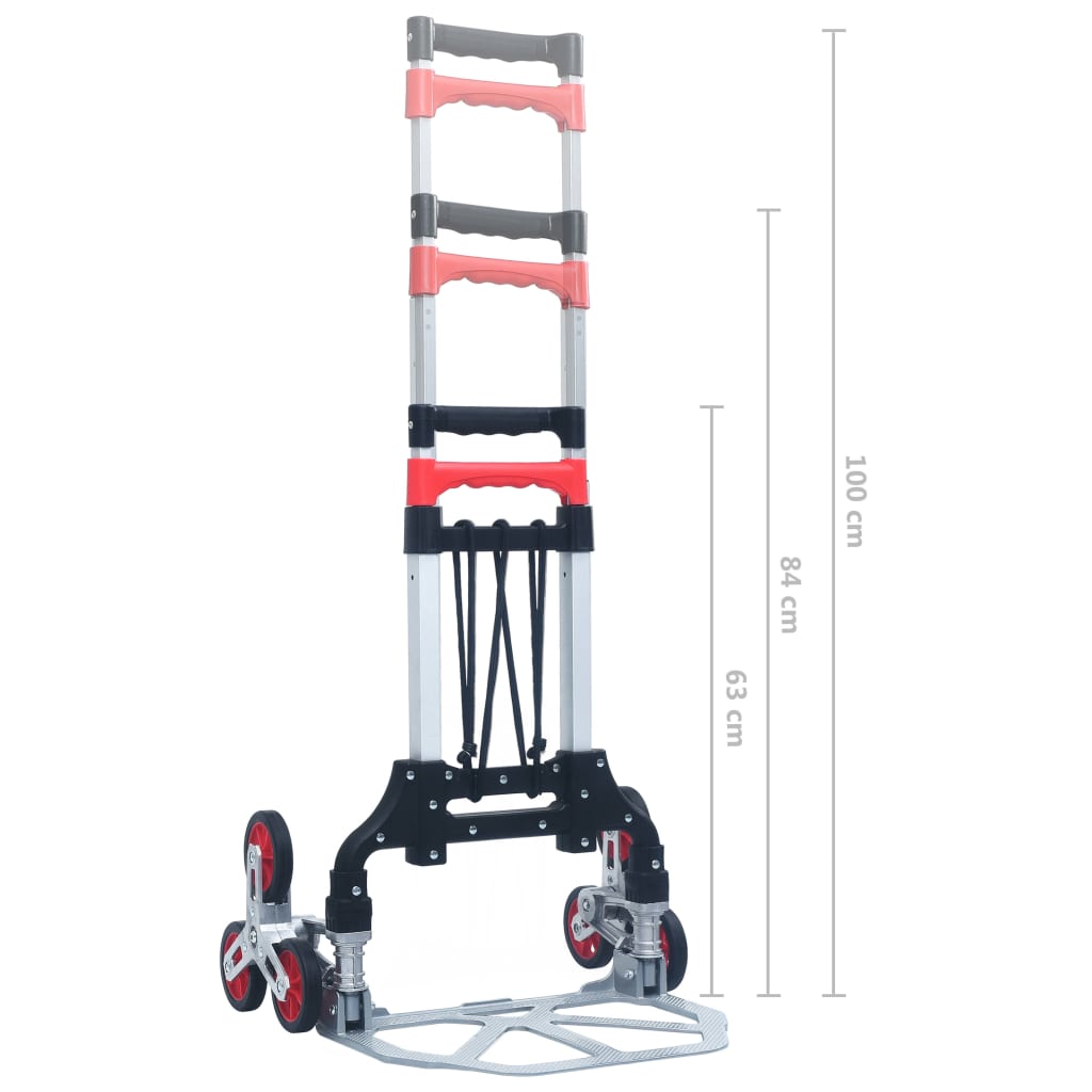 Treppen-Transportwagen Klappbar 70 Kg Aluminium Silbern