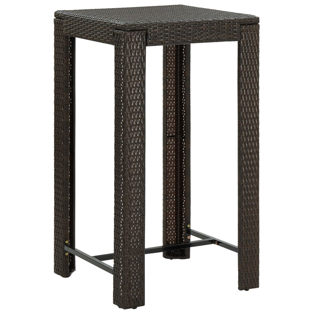 Garten-Bartisch 140,5X60,5X110,5 Cm Poly Rattan