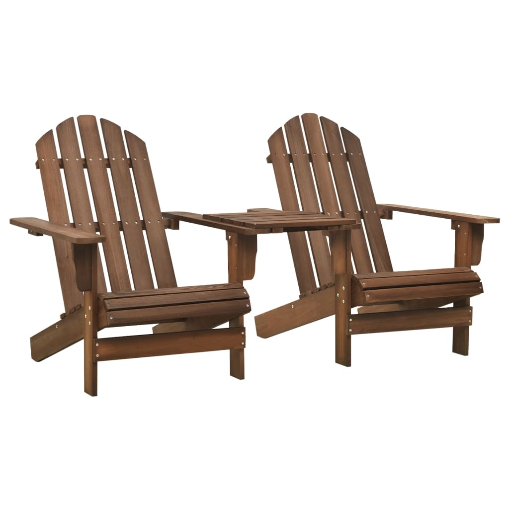 Adirondack-Gartenstühle Mit Tisch Massivholz Tanne