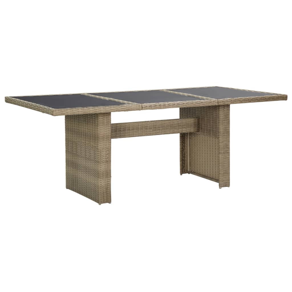 Garten-Esstisch 200X100X74 Cm Poly Rattan