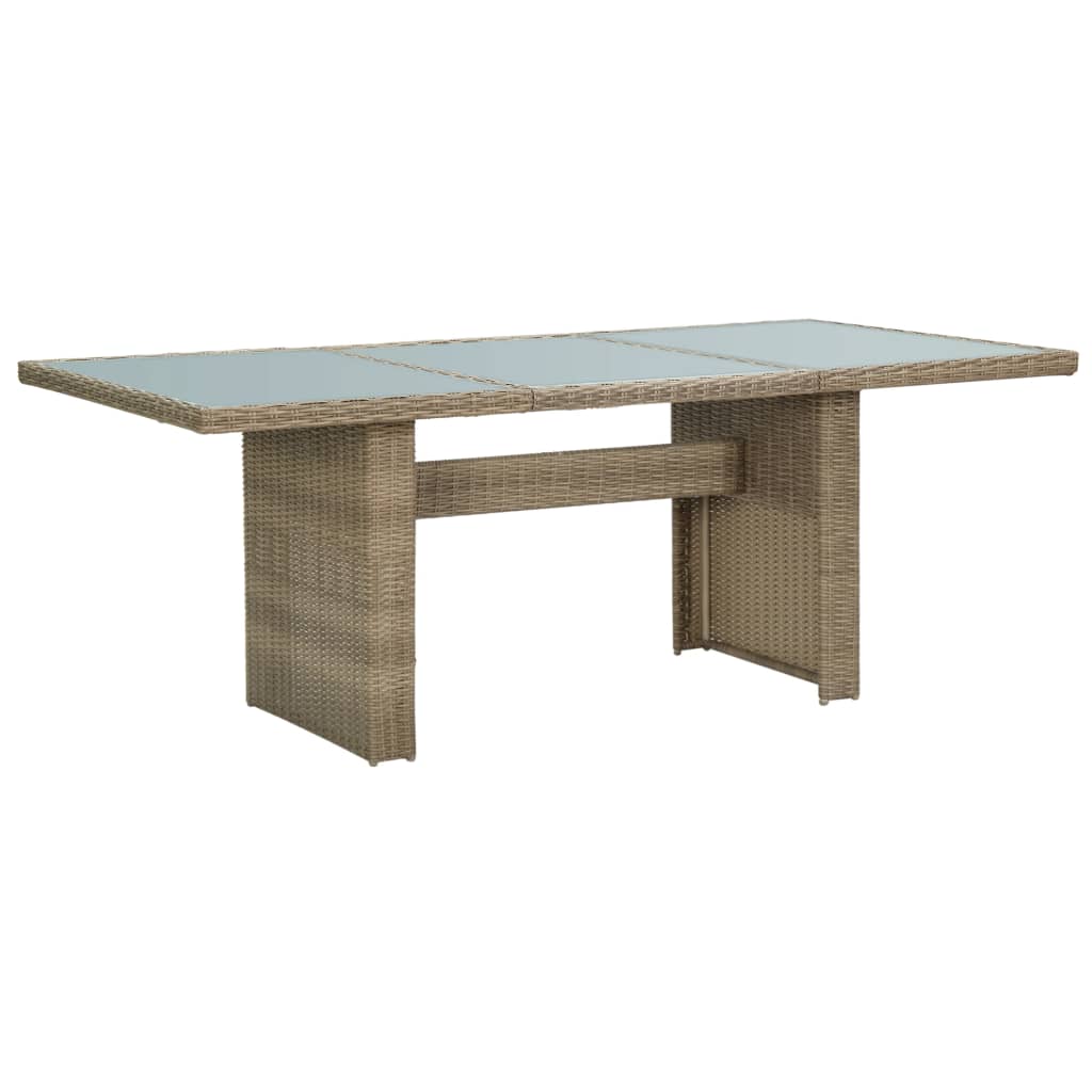 Garten-Esstisch 200X100X74 Cm Poly Rattan