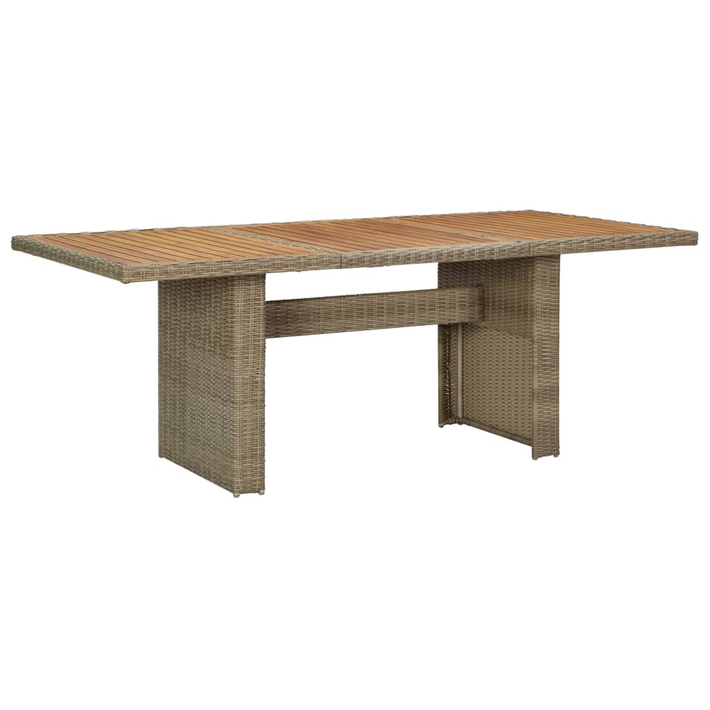 Garten-Esstisch 200X100X74 Cm Poly Rattan