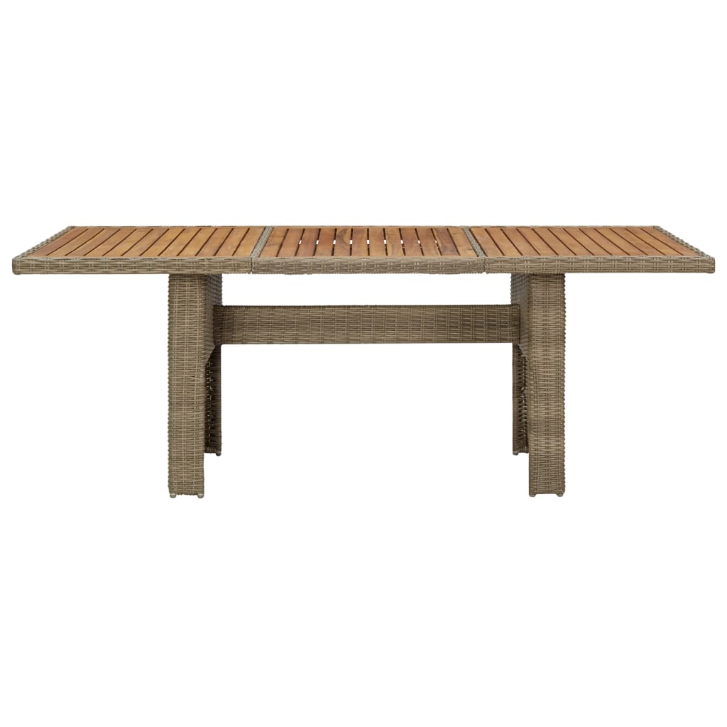 Garten-Esstisch 200X100X74 Cm Poly Rattan
