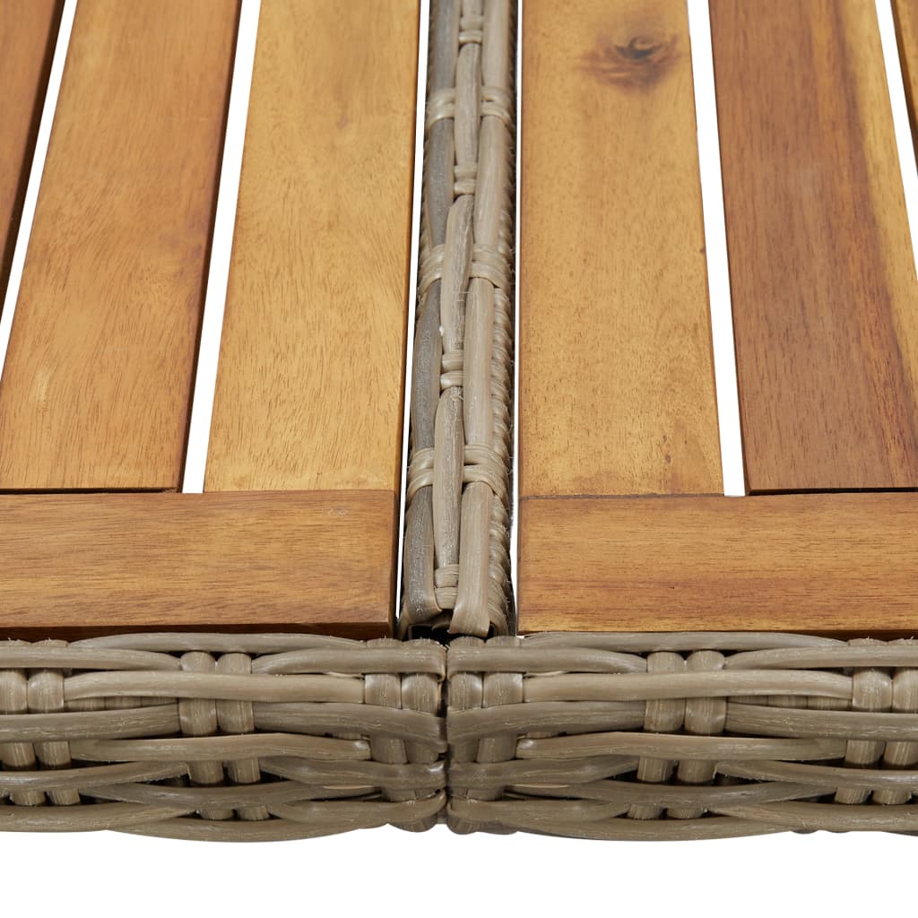 Garten-Esstisch 200X100X74 Cm Poly Rattan