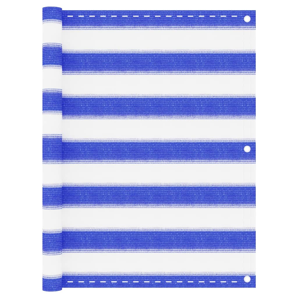 Balkon-Sichtschutz Hdpe Blau Und Weiß