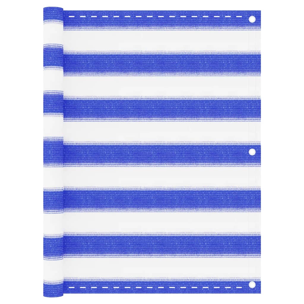 Balkon-Sichtschutz Hdpe Blau Und Weiß