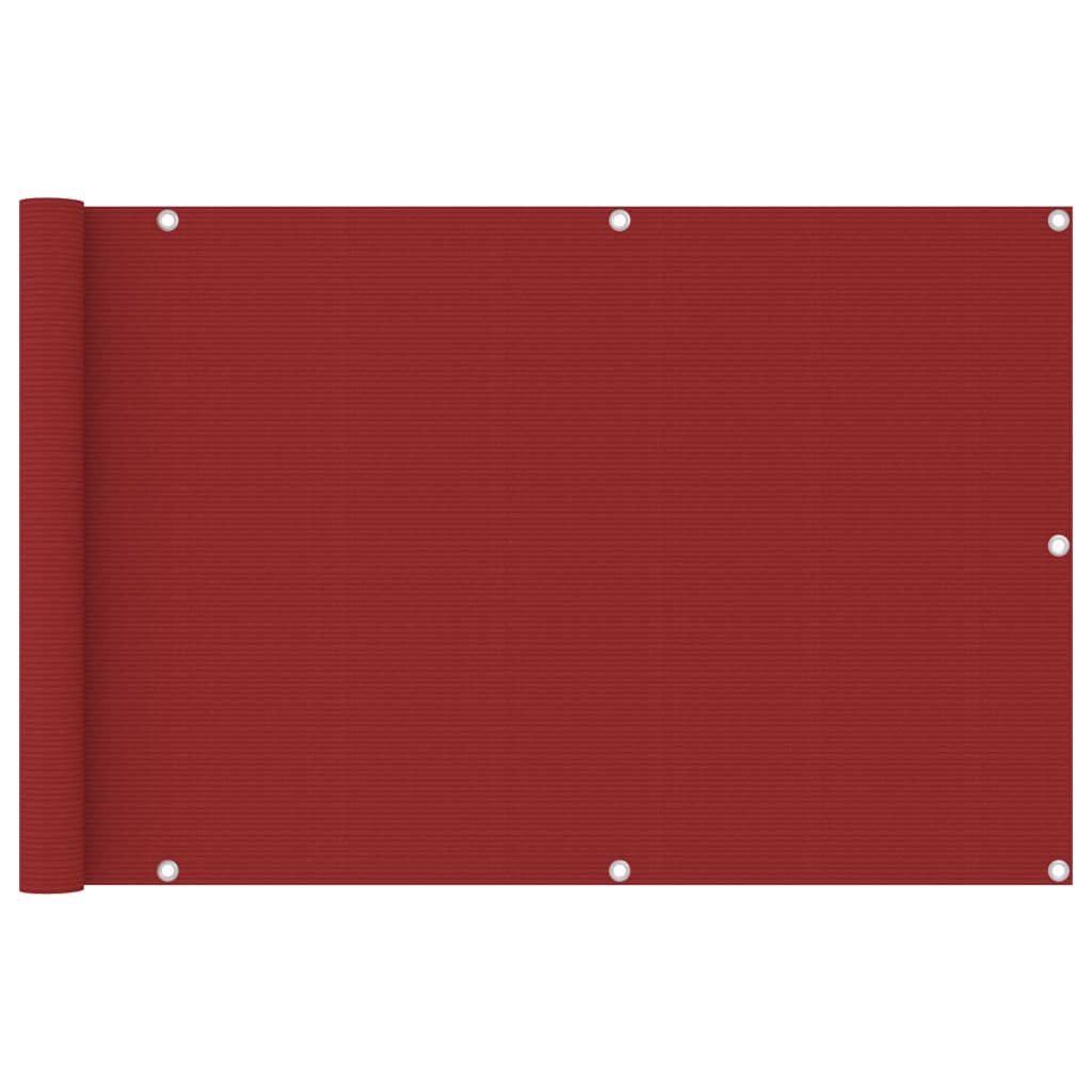 Balkon-Sichtschutz Hdpe Rot