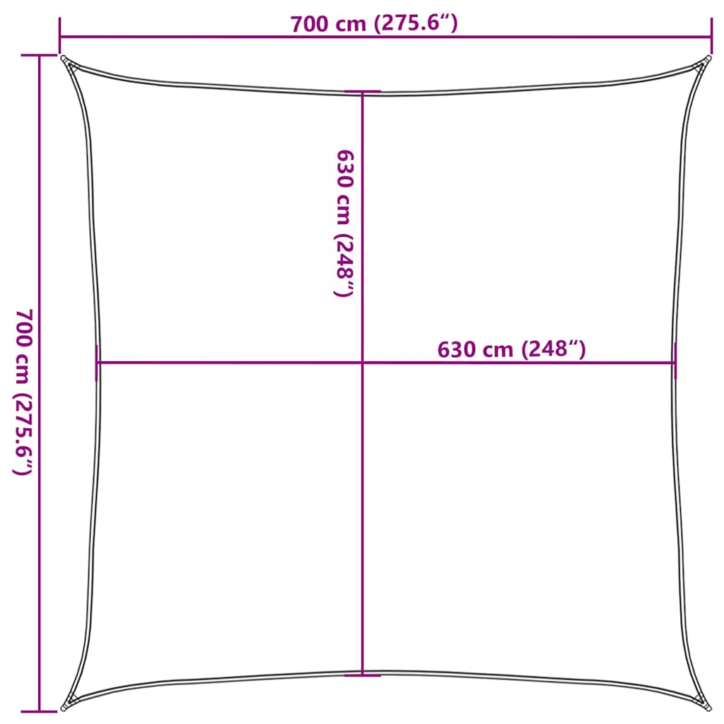 Sonnensegel 160 G/M² Quadratisch Hdpe Gelb