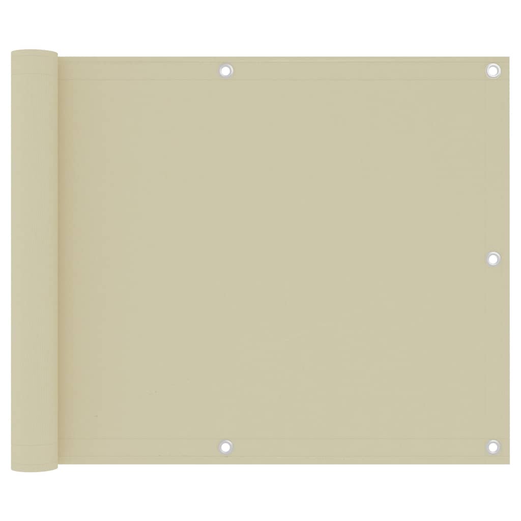Balkon-Sichtschutz 100 % Polyester-Oxford Creme